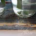Glass Bottle Wood Vase